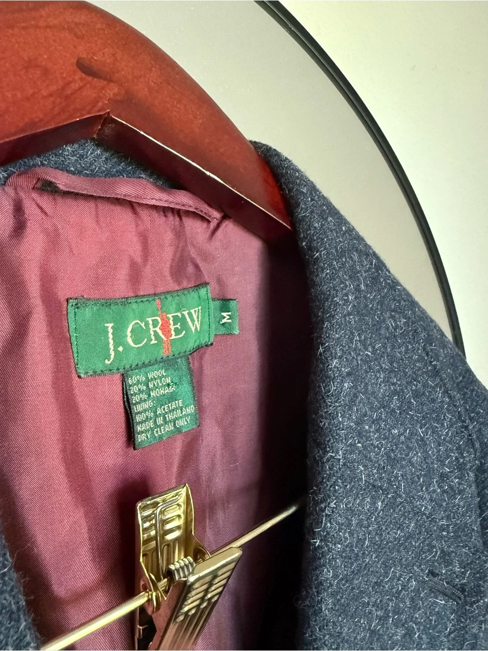 Vintage 70's 80’s J Crew Three Pocket Blazer Sport Coat Mohair Wool medium